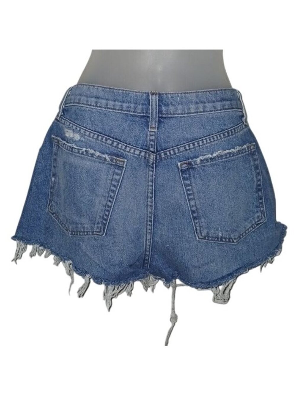 Reformation Dixie Bryce Wash Distressed Cut Off Jean Shorts - Picture 5 of 6